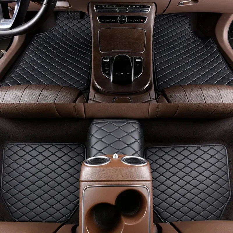 Car Floor Mats Universal Waterproof Leather - الحصير سيارة 5 قطعة بو الجلود