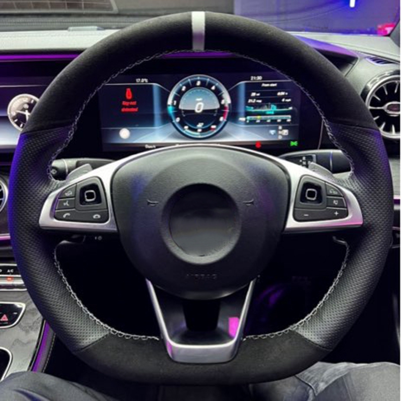 Car Steering Wheel Cover Anti Slip Breathable - غطاء عجلة قيادة السيارة الخياطة اليدوية