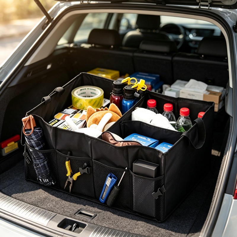 Car Trunk Organizer Foldable Storage Box - صندوق تخزين قابل للطي ذو سعة
