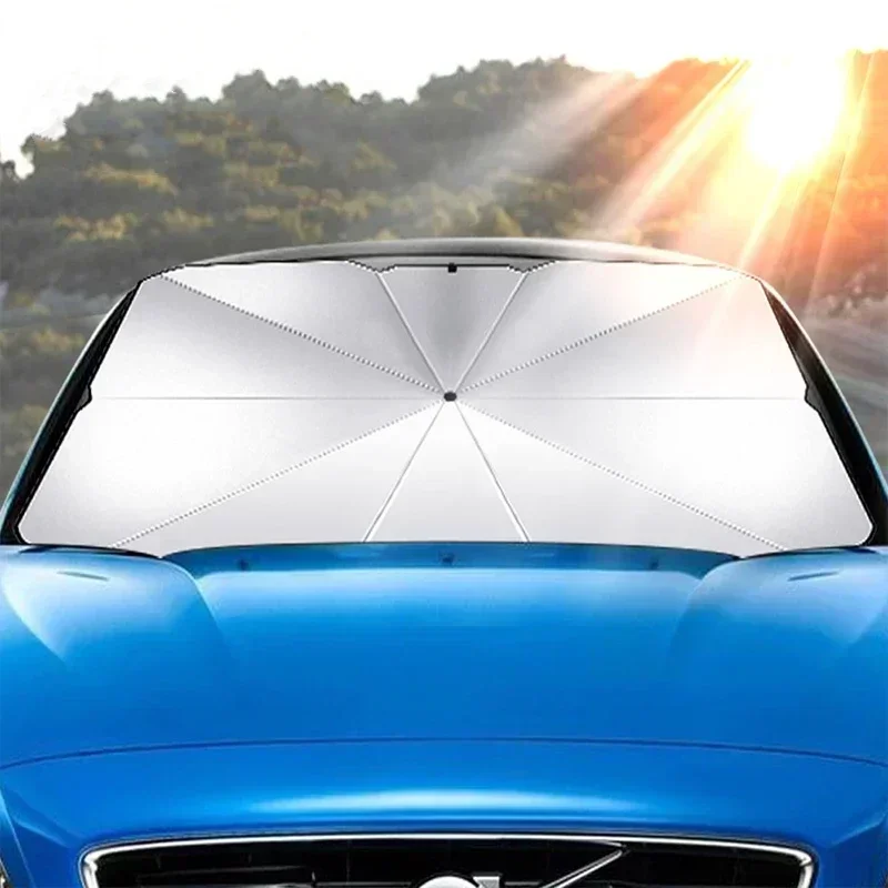 Car Sunshade Windshield Umbrella Foldable - مظلة سيارة قابلة للطي لحماية الزجاج