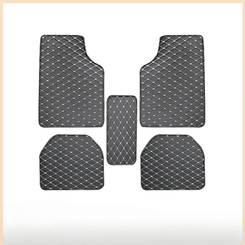 الحصير سيارة 5 قطعة بو الجلود  - مراجعة Car Floor Mats Universal Waterproof Leather وسعره