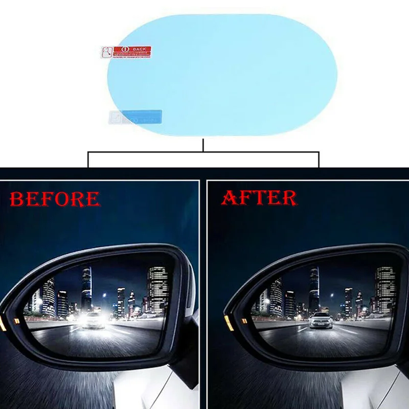 2 قطعة سيارة ملصق غير نافذ للم - مراجعة Anti Glare Car Rearview Mirror Film وسعره
