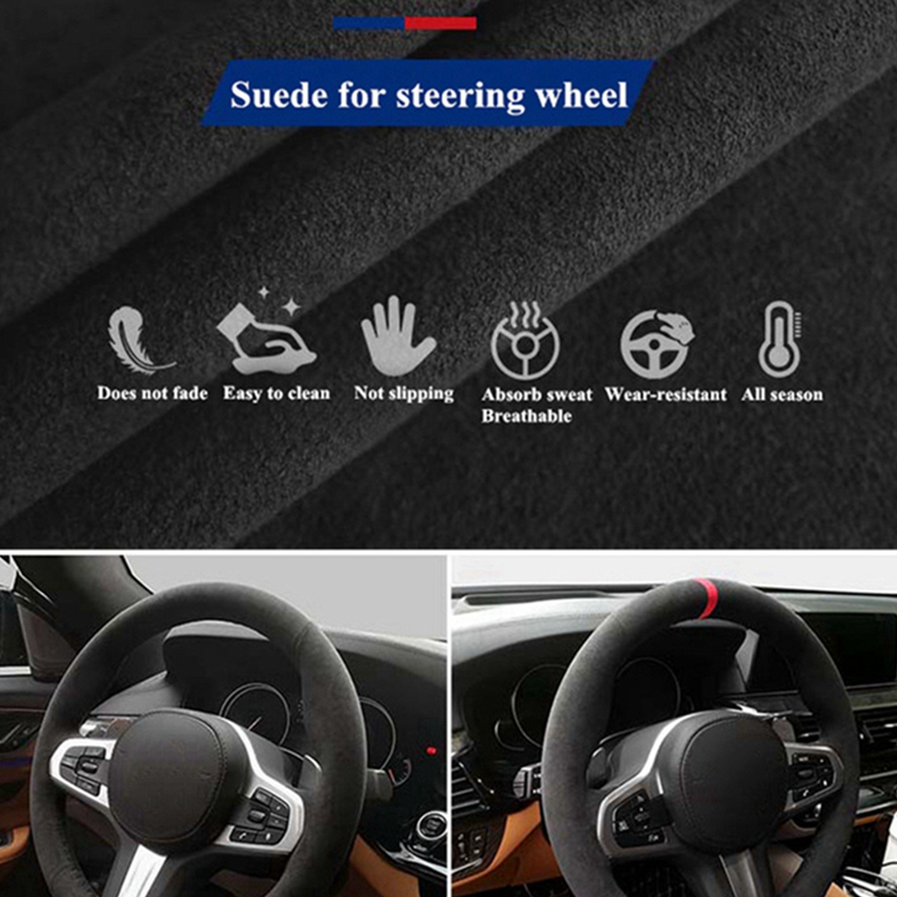 غطاء عجلة قيادة السيارة الخياط - مراجعة Car Steering Wheel Cover Anti Slip Breathable وسعره