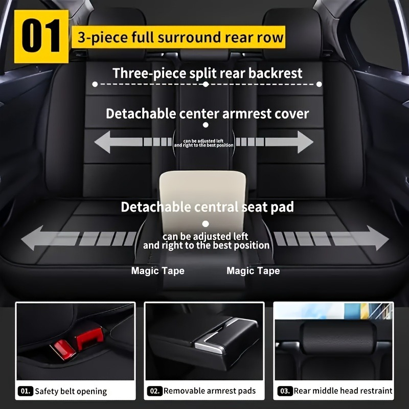 أغطية مقاعد سيارة فاخرة من جلد - مراجعة Leather Car Seat Covers Full Set Universal وسعره