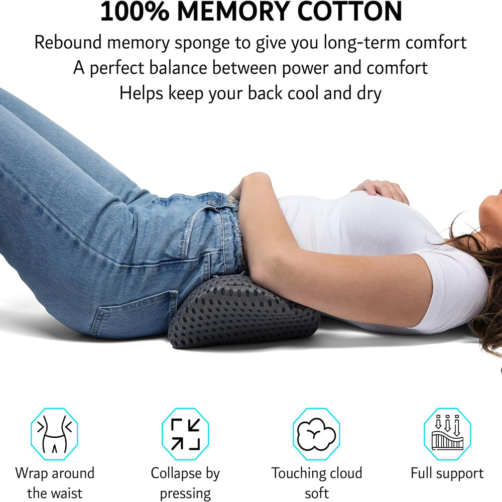 وسادة ذاكرة قابلة للتنفس لمقعد - مراجعة Memory Foam Car Neck Pillow Lumbar Support وسعره