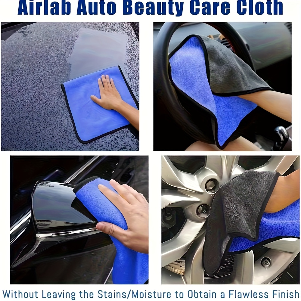 1-10 قطع مناشف تنظيف السيارات  - مراجعة Microfiber Car Drying Towel Super Absorbent وسعره