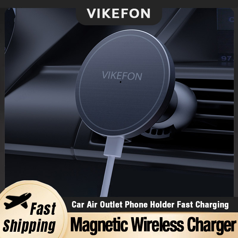 سيارة منفذ الهواء شاحن لاسلكي  - مراجعة Magnetic Phone Holder For Car Vent وسعره