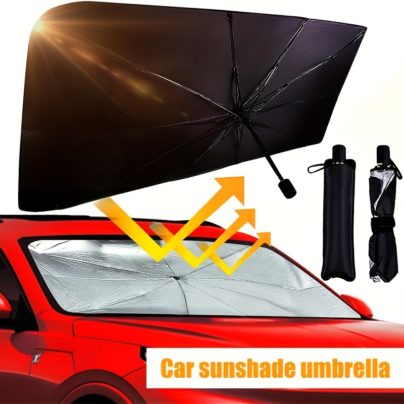 واقي شمس للزجاج الأمامي للسيار - مراجعة Car Sunshade Windshield Umbrella Foldable وسعره