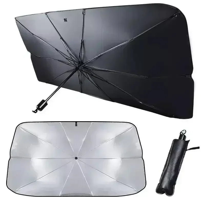 مظلة قابلة للطي لحماية زجاج ال - مراجعة Car Sunshade Windshield Umbrella Foldable وسعره