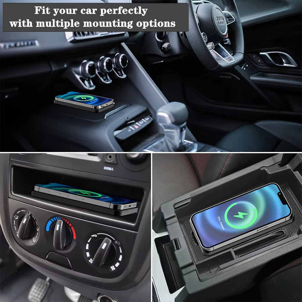 شاحن لاسلكي 15 واط للسيارة مع  - مراجعة Wireless Car Charger Mount Fast Charging وسعره